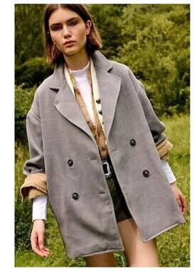 NEW FREE PEOPLE Hannah Slouchy Double Breasted Blazer Size Small